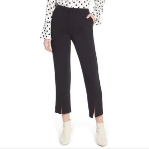 Something Navy Slit Hem Crop Pants